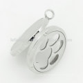 Newest 316L stainless steel pet footprint hollow perfume locket,DIY locket design